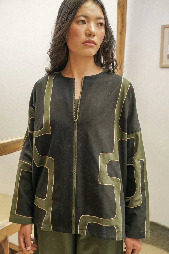 Indus Patchwork Jacket – Noir
