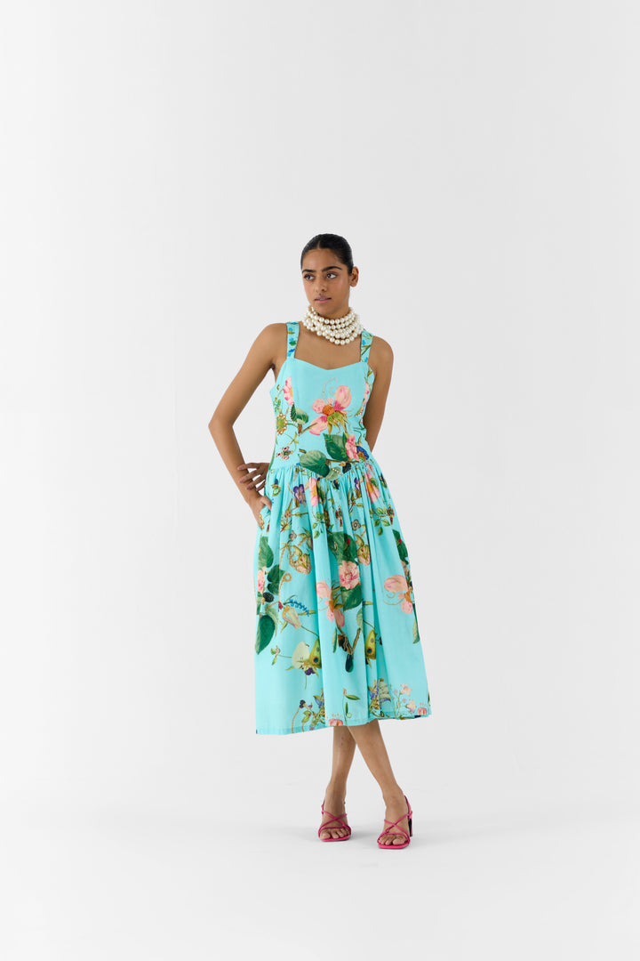 BLUE BLOSSOM SWEETHEART DRESS