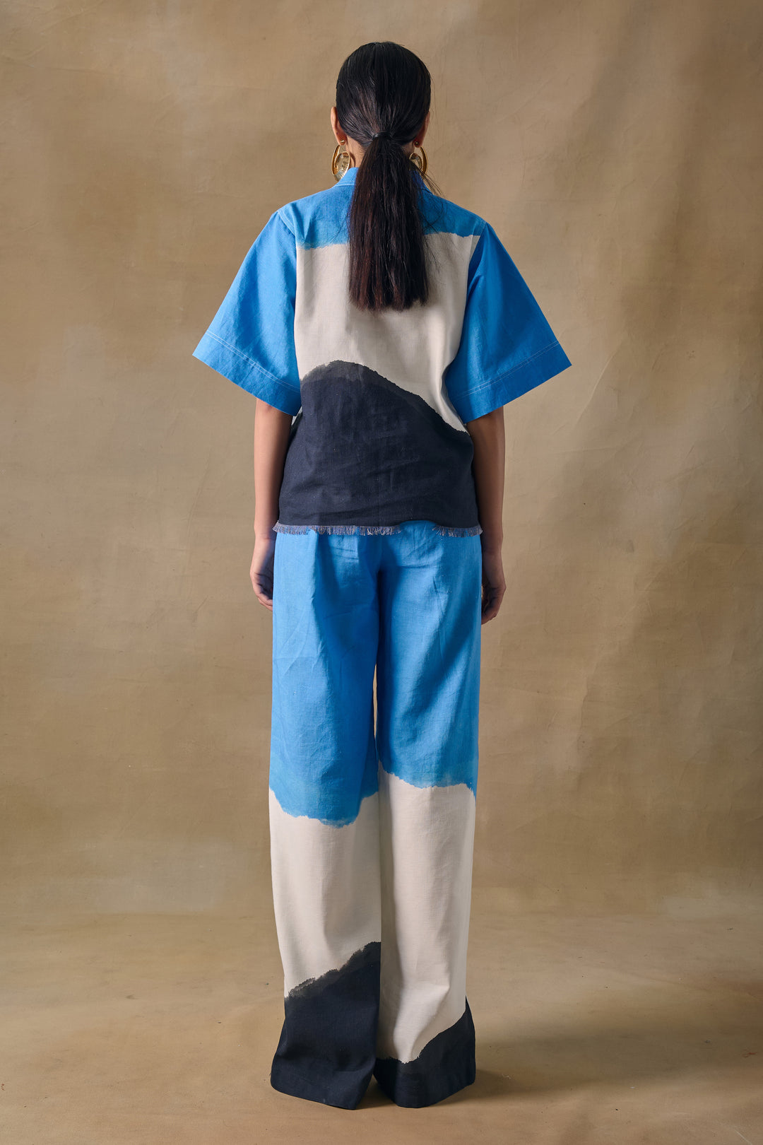 Blue Washed Kaftan Top