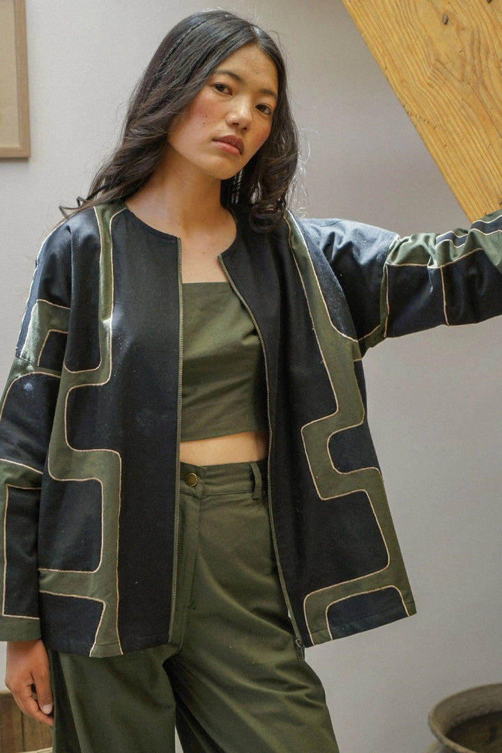 Indus Patchwork Jacket – Noir