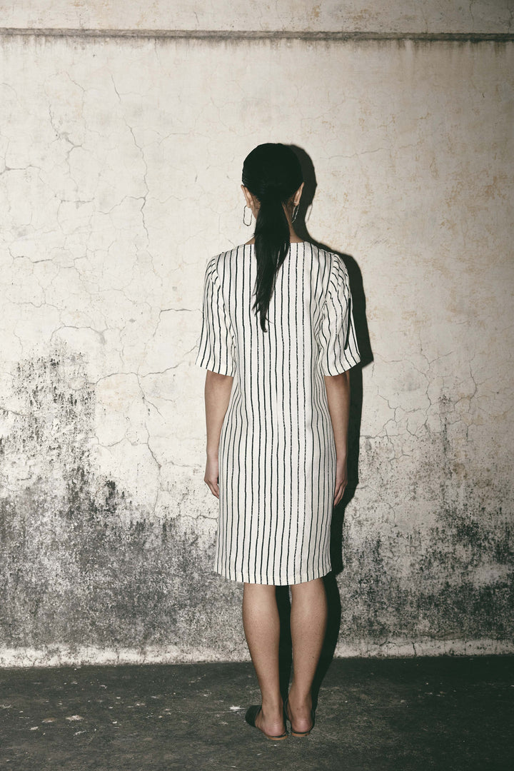 Stripe bloom dress
