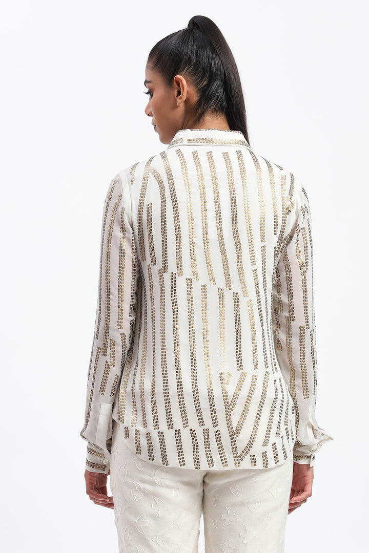Broken Stripes Sequins Shirt