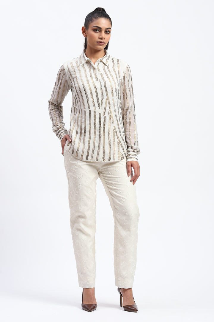 Broken Stripes Sequins Shirt
