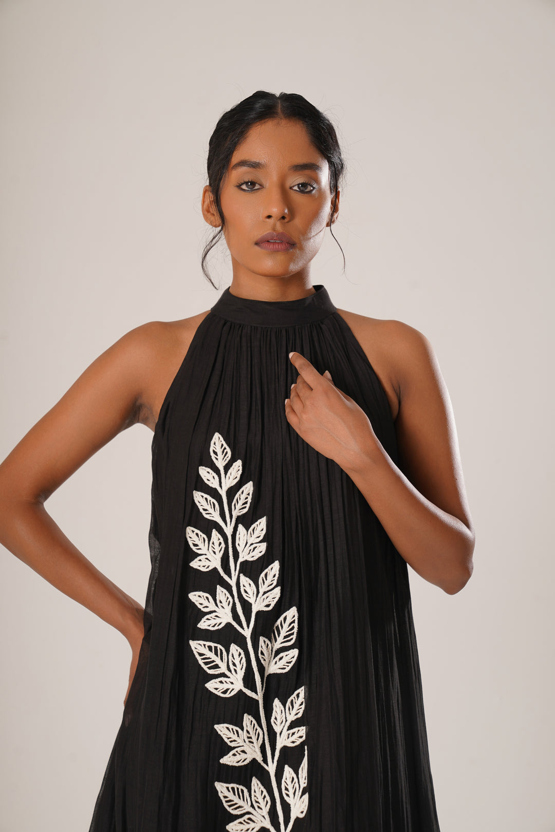 Windowleaf Halter Dress