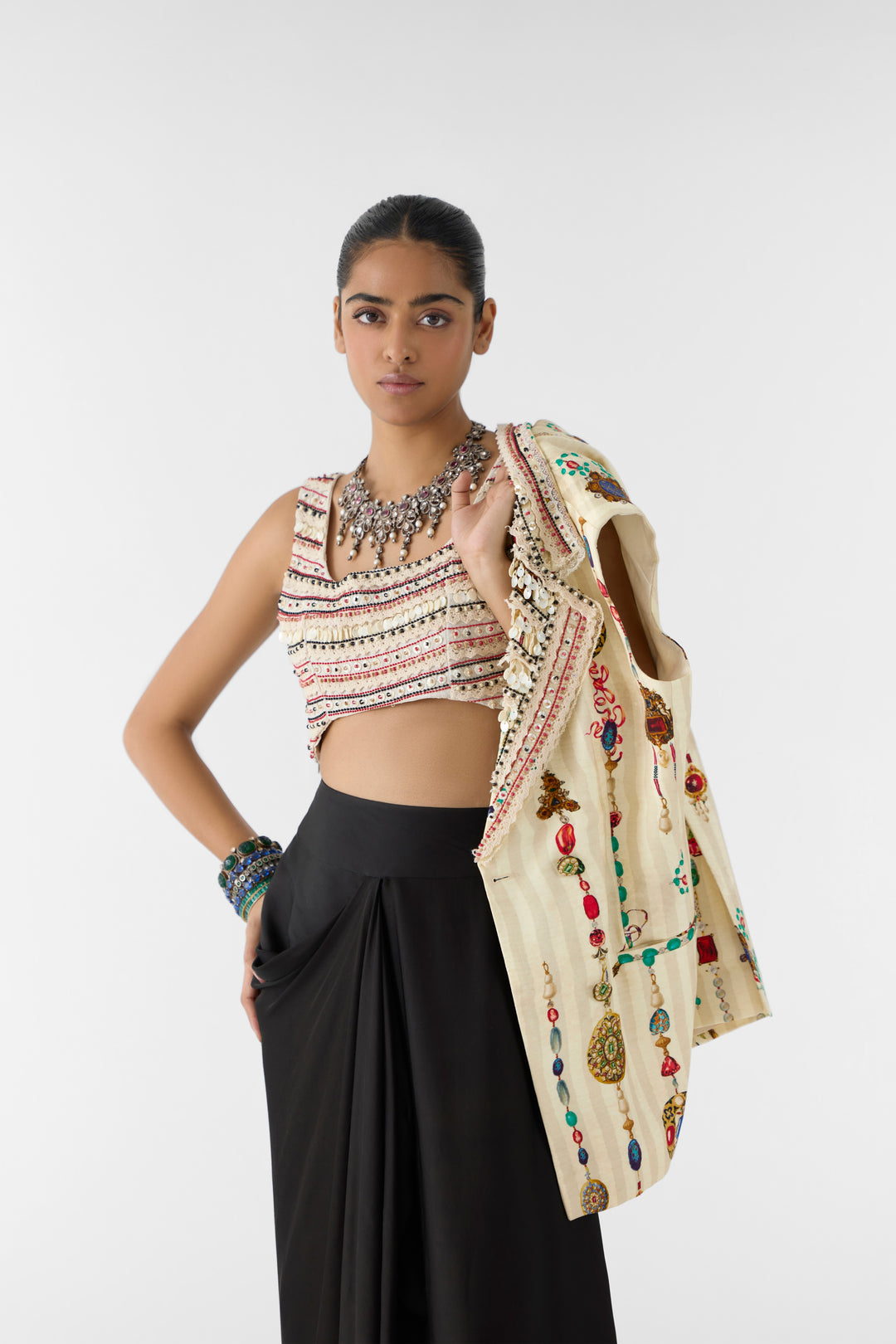 VINTAGE LACE BLOUSE & KNOT SKIRT