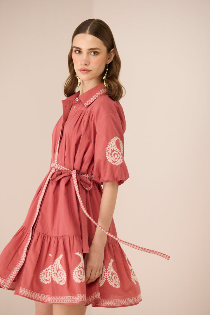 Lizzie Mini Dress - Faded Rose