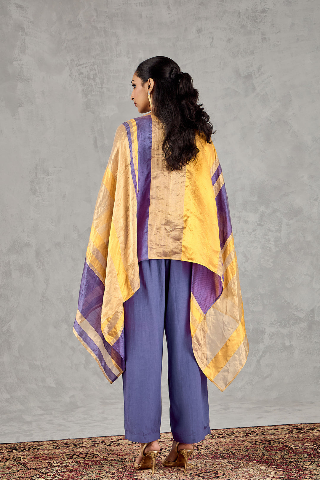 Yellow Asymmetrical Cape Set