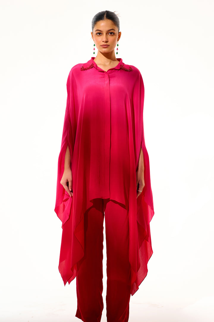 Kaftan Style Coord Set Rose