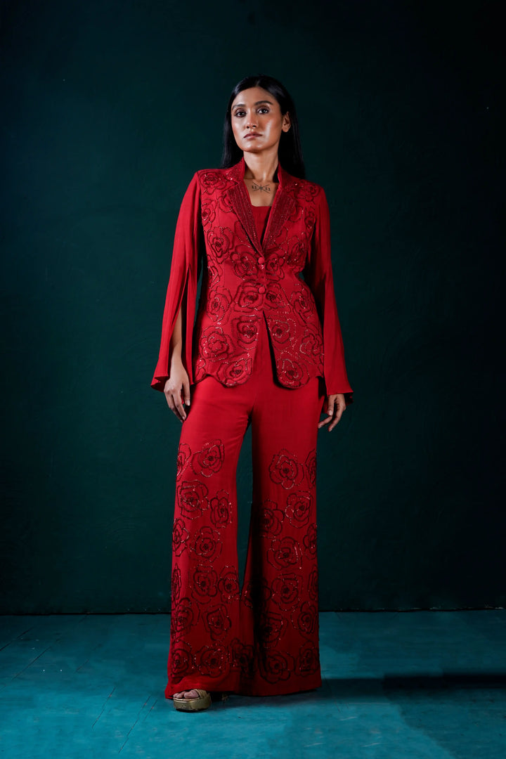 "Scarlet" Jacket with bustier and pants