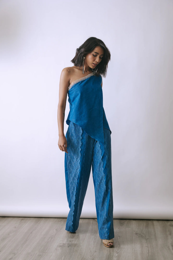 Drape Embellished Jumpsuit