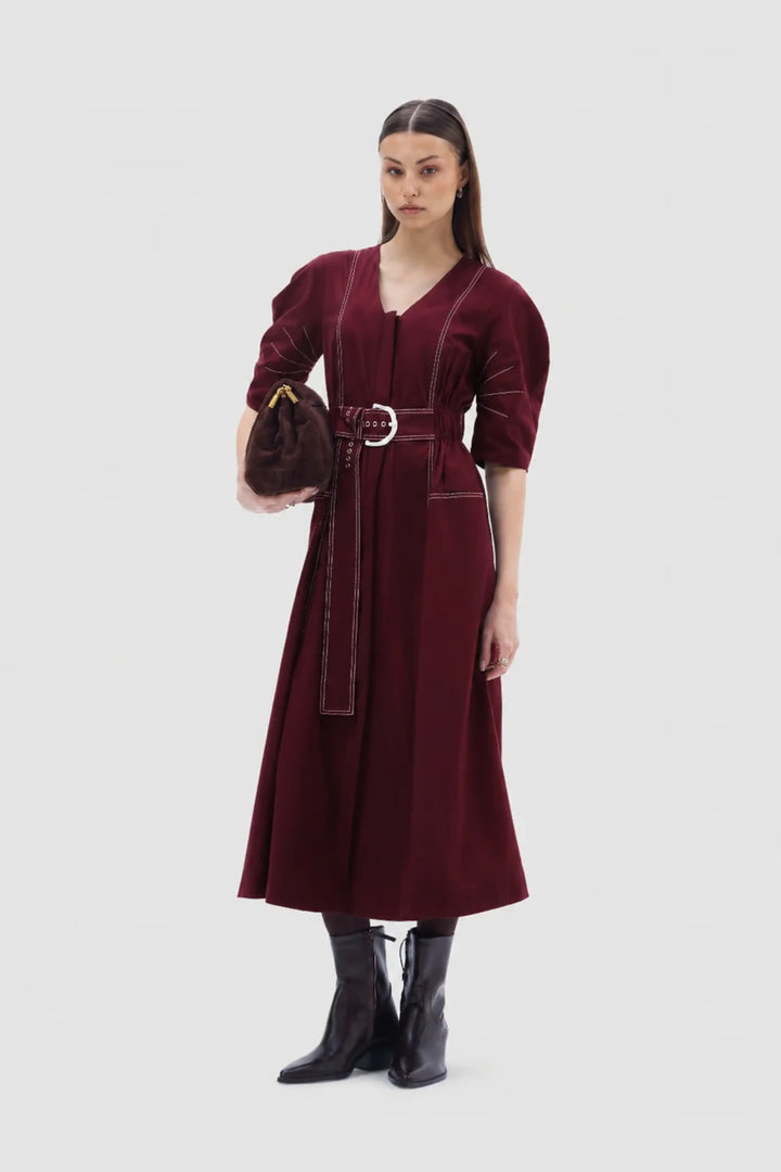 Roma Dress - Wine