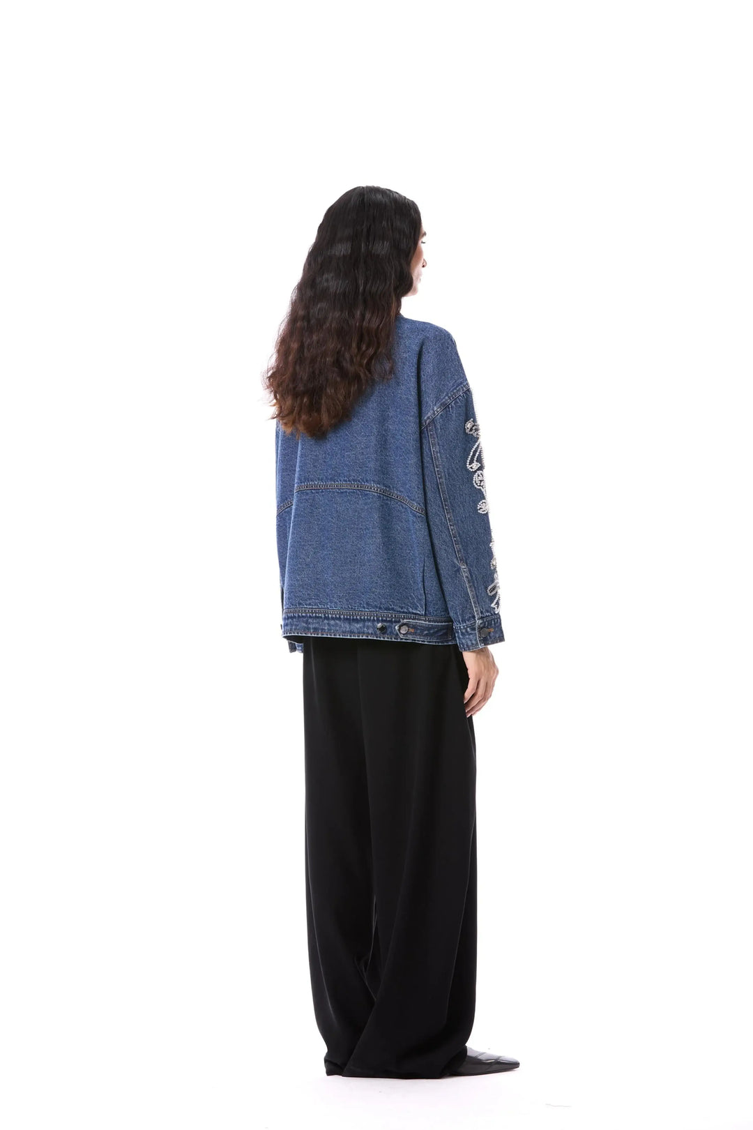 'Larkspur' Embellished Denim Jacket