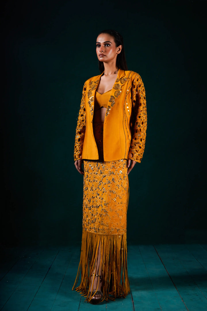 "Helia" Jacket with bustier and skirt