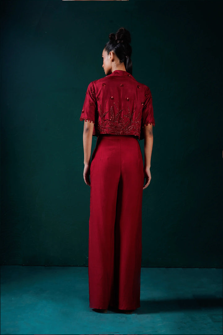 Merlot Jacket with bustier and pants