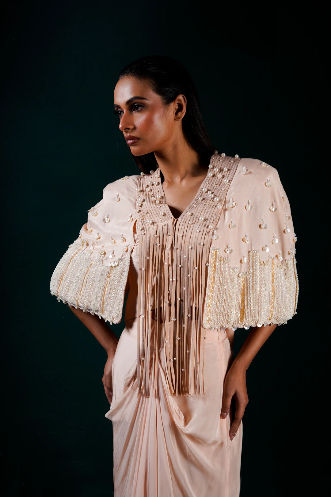 Fringed Pearl Jacket with skirt