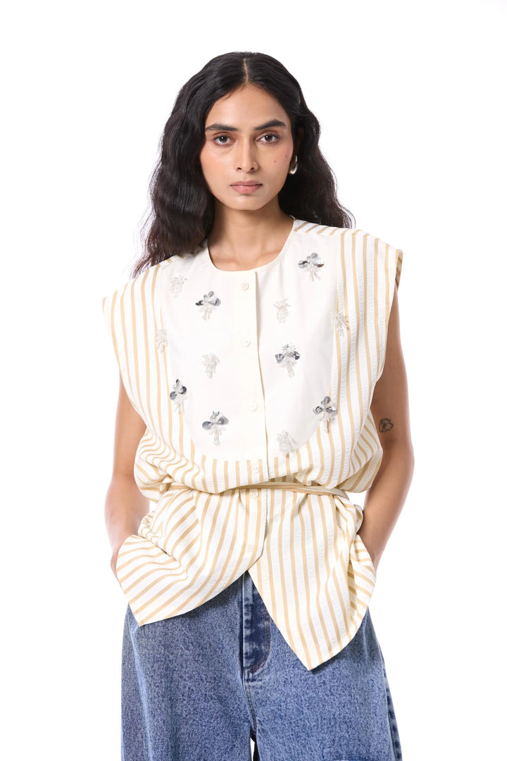 'Electric Void' Embellished Top