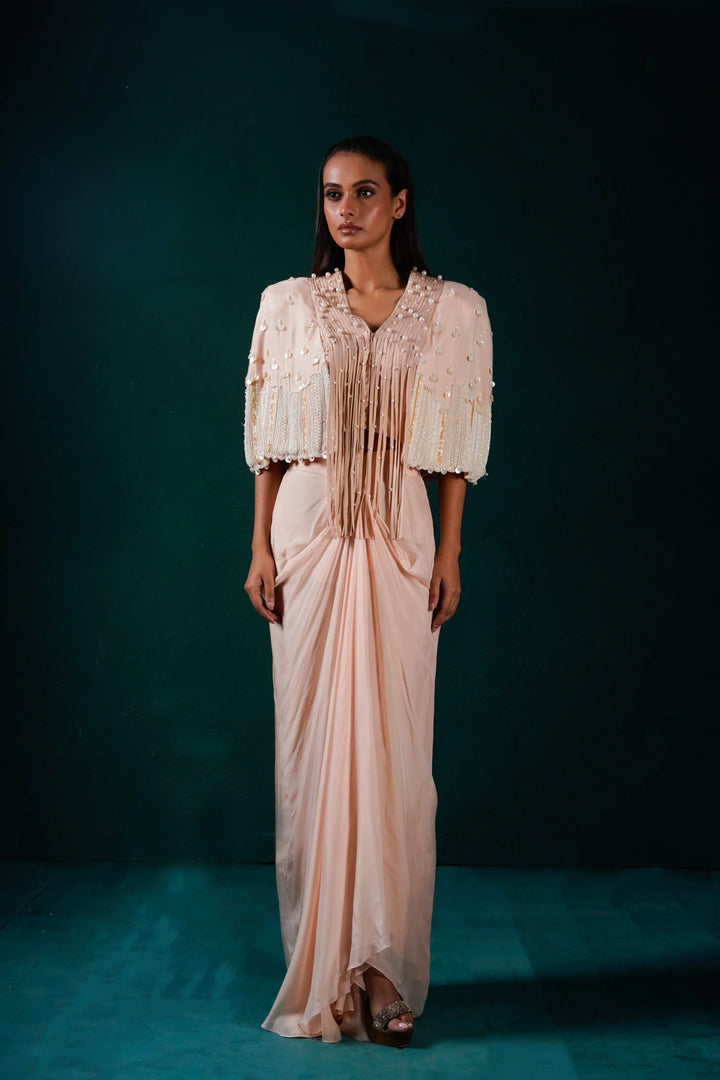 Fringed Pearl Jacket with skirt