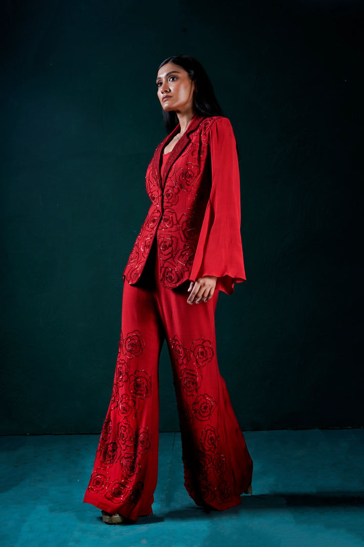 "Scarlet" Jacket with bustier and pants