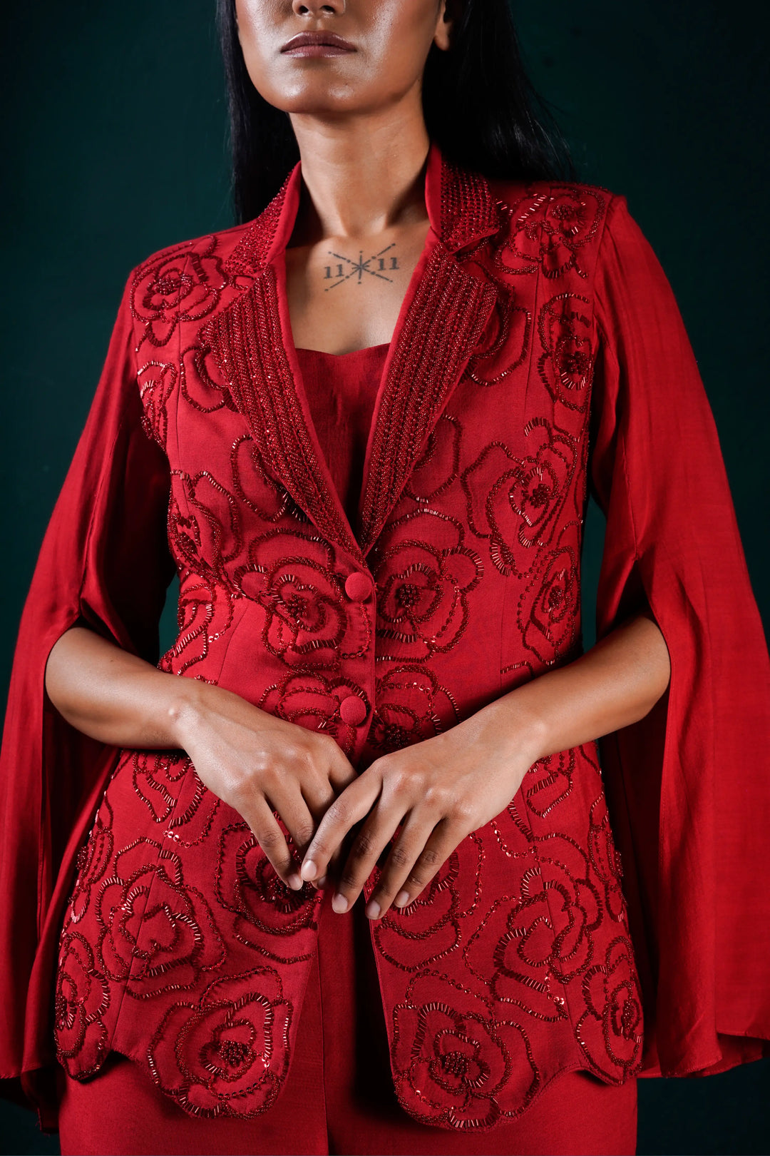 "Scarlet" Jacket with bustier and pants
