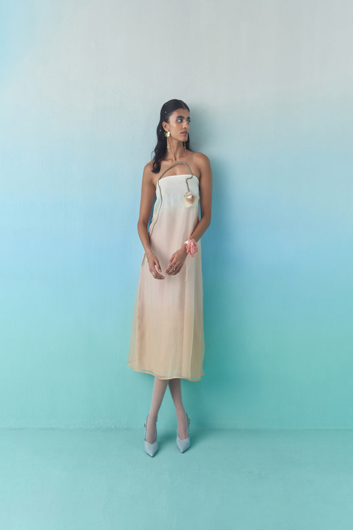 PEACH SORBET TUBE DRESS