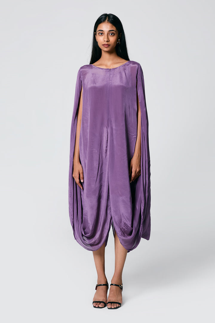 DOUBLE COWL DRESS