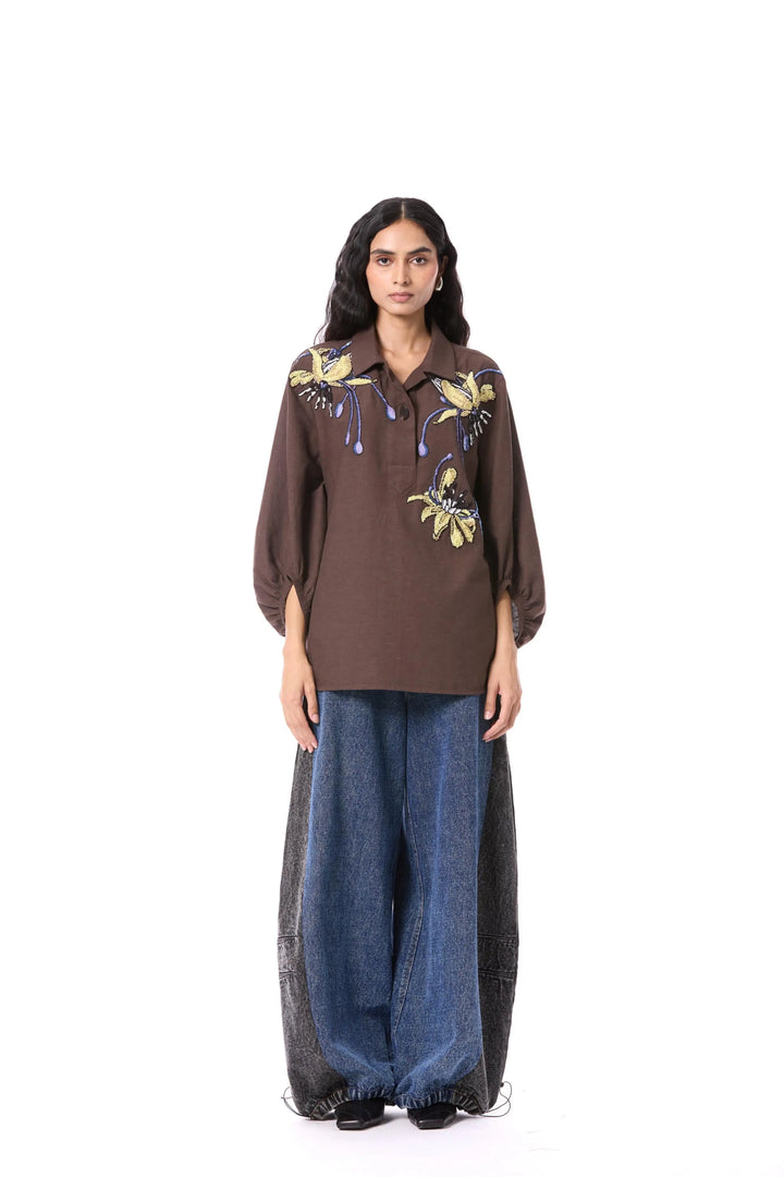 'Floretto' Embellished Top