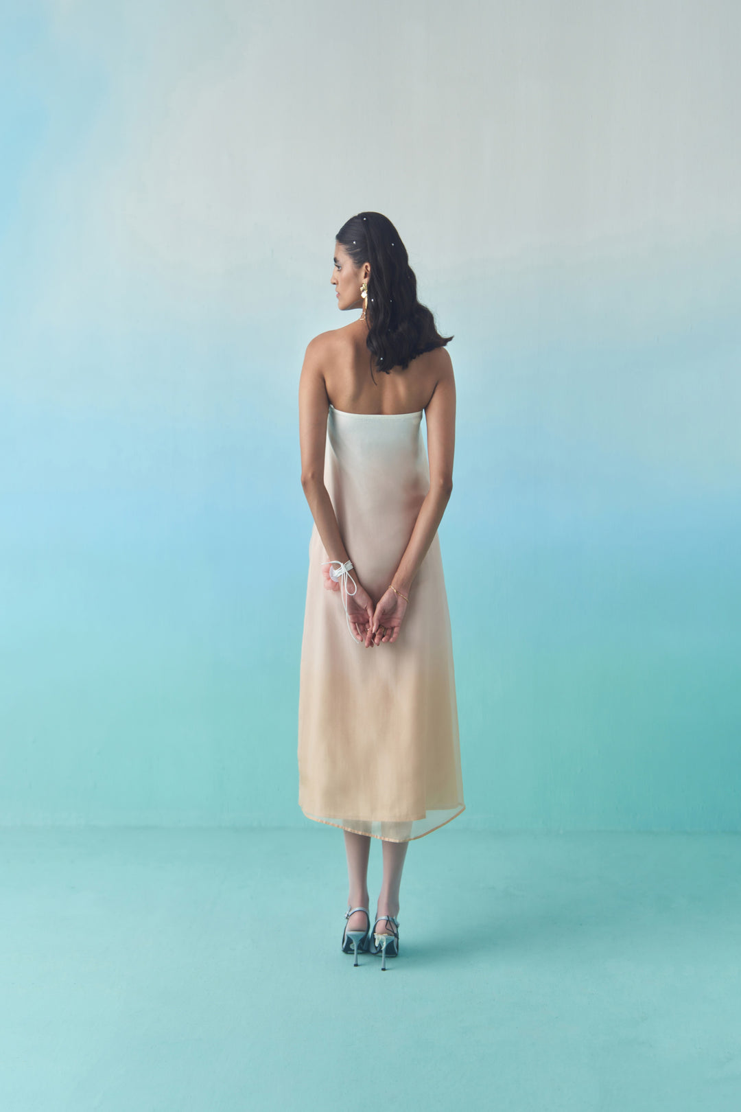 PEACH SORBET TUBE DRESS