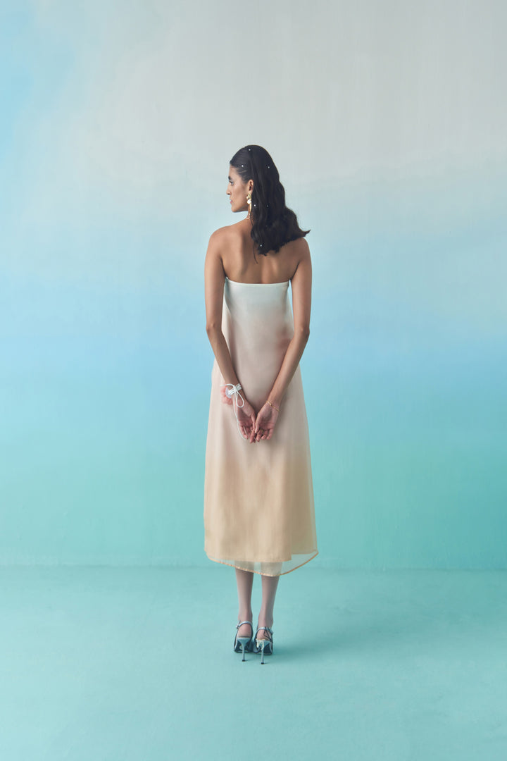 PEACH SORBET TUBE DRESS