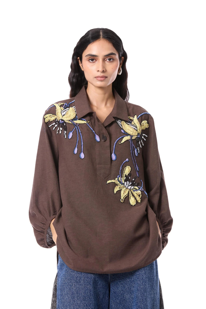 'Floretto' Embellished Top