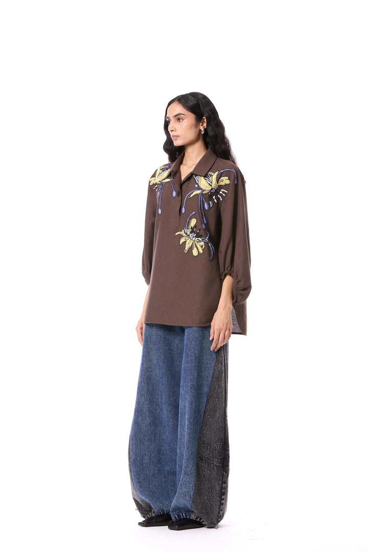 'Floretto' Embellished Top