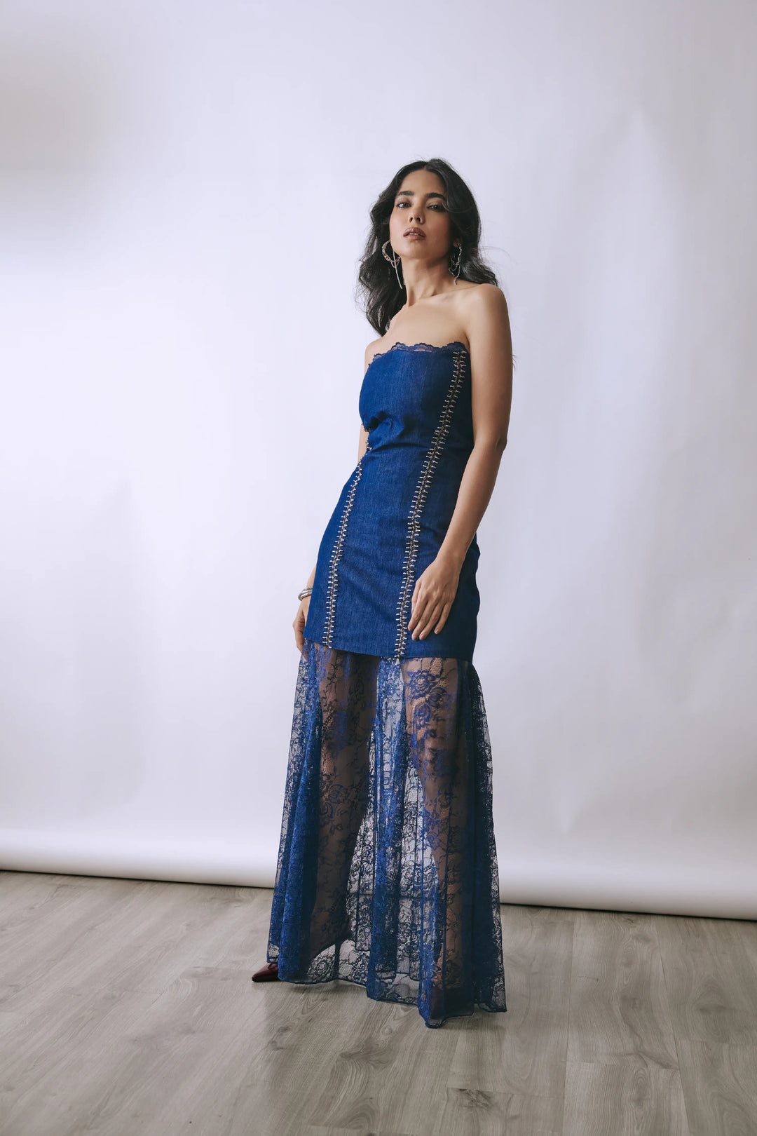 Lace Layered Mini Dress