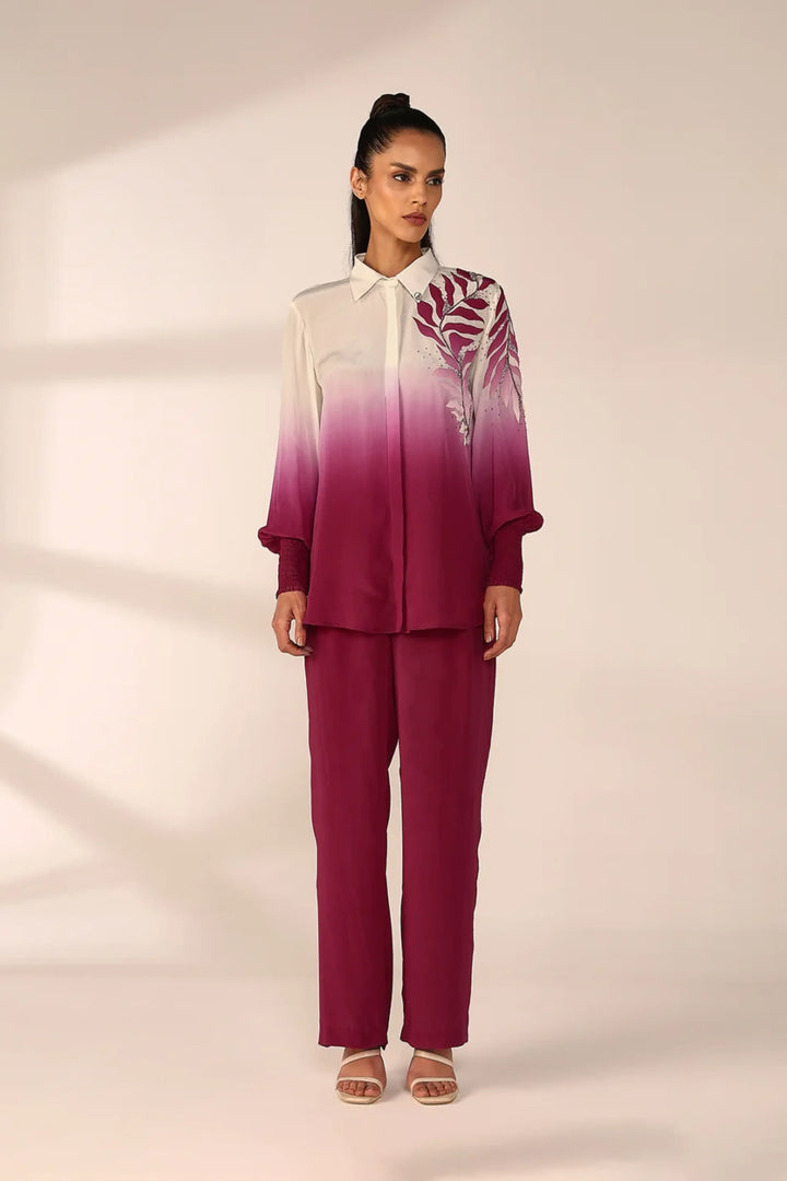 Shoulder Embroidered Co-ord Set