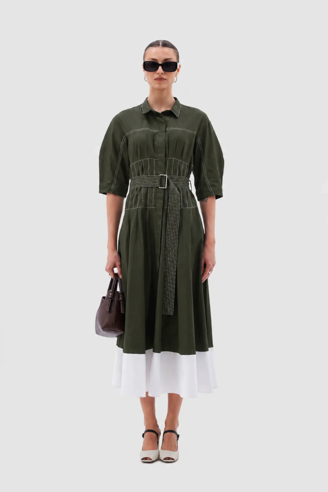 Capri Dress -  Millitiary Green