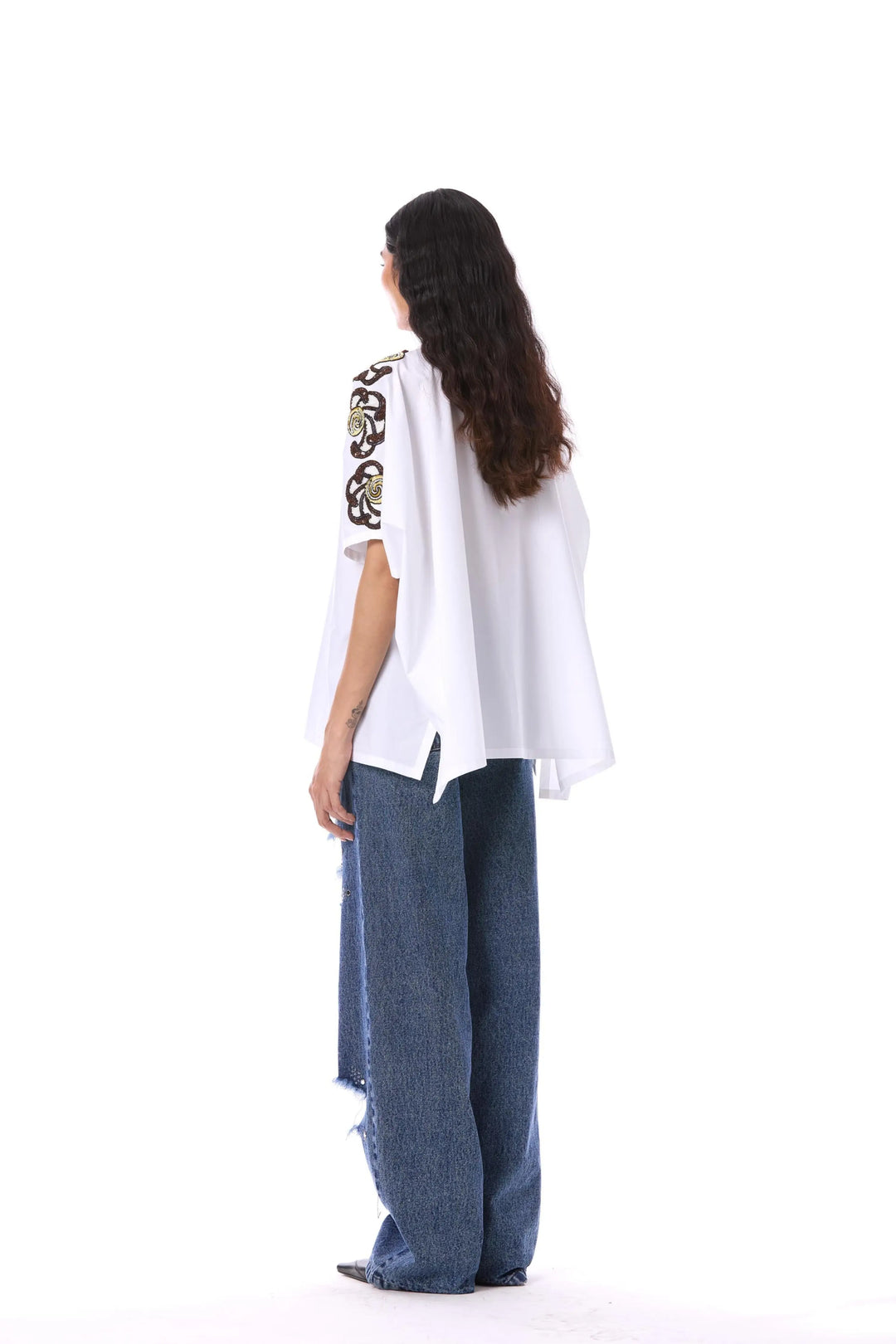 'Desert Plume' Embellished Shirt