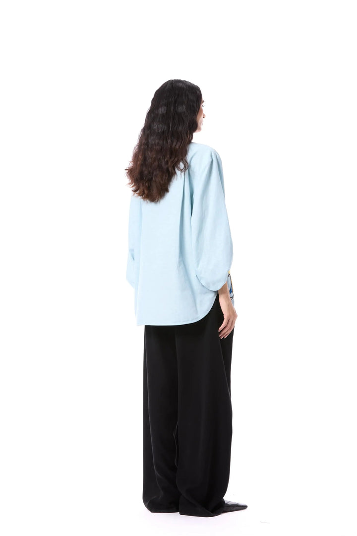 'Clover Mist' Embellished Shirt