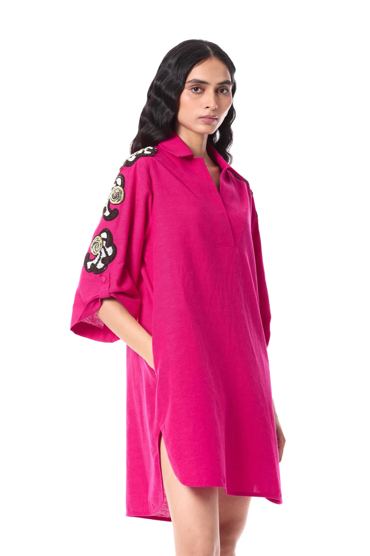 'Desert Plume' Embellished Dress