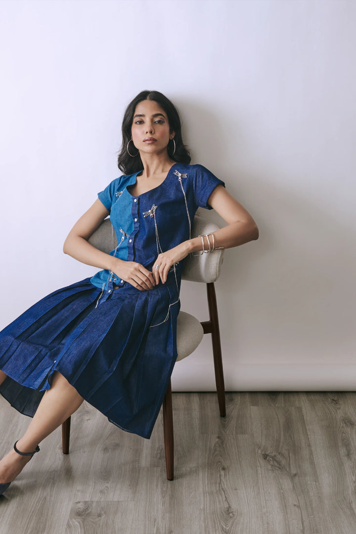 Deep Indigo Hook Dress