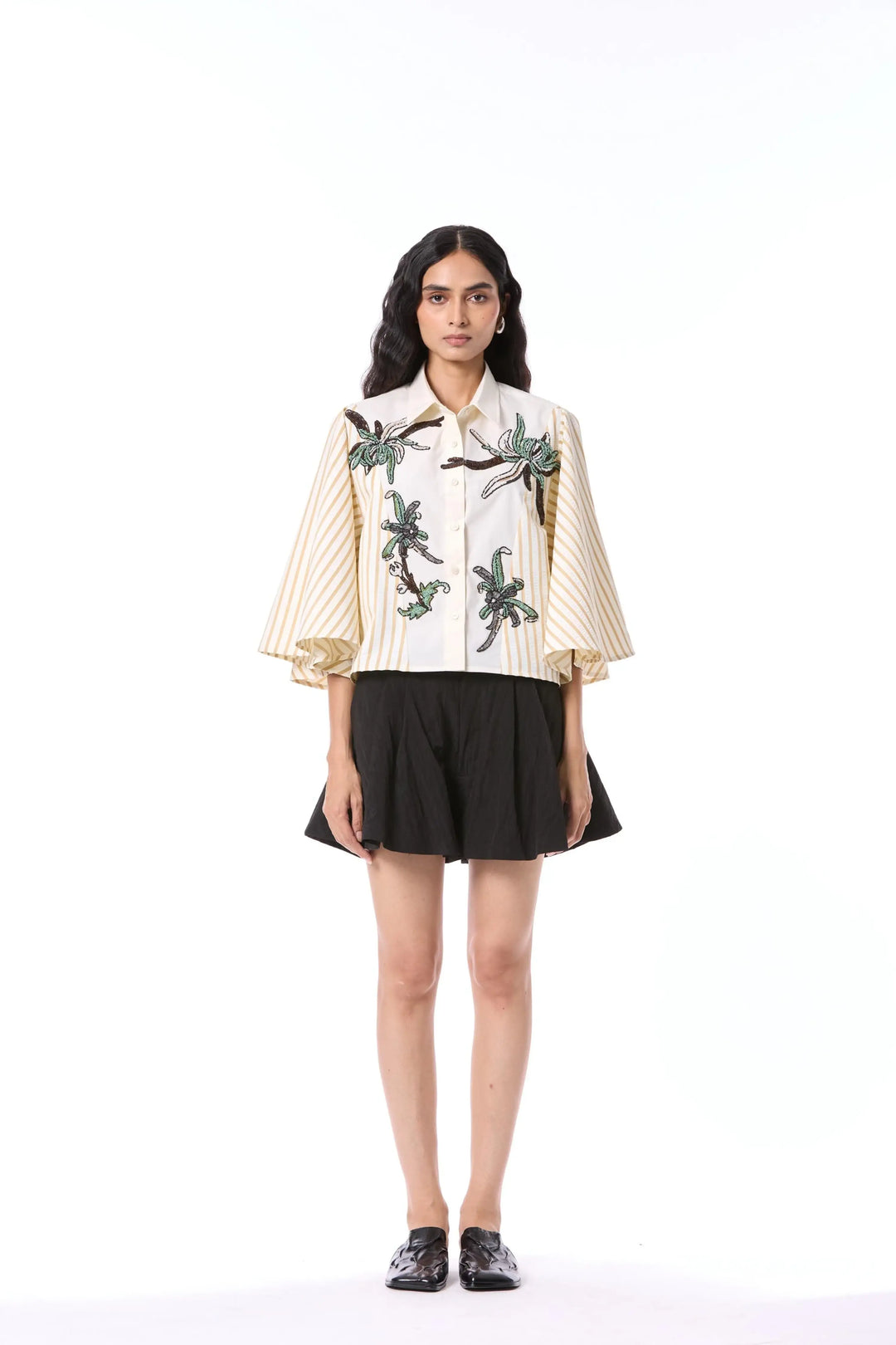 'Opal Thorn' Embellished Shirt