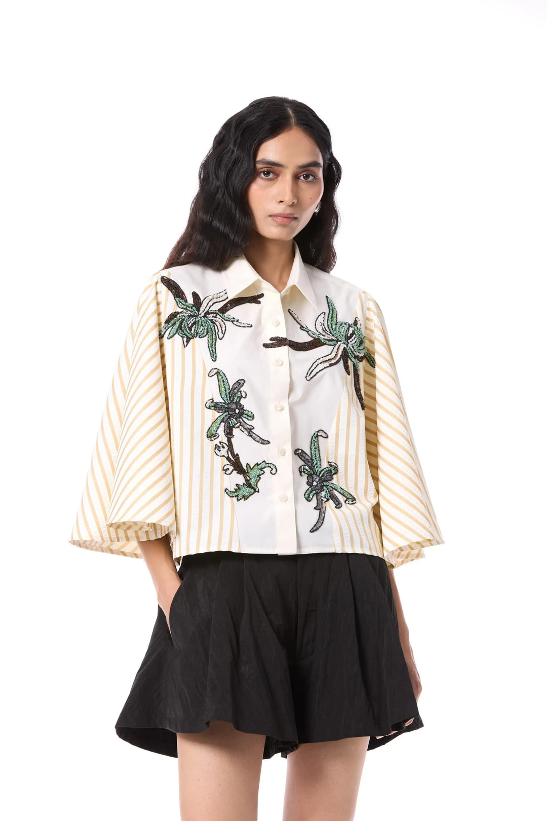 'Opal Thorn' Embellished Shirt