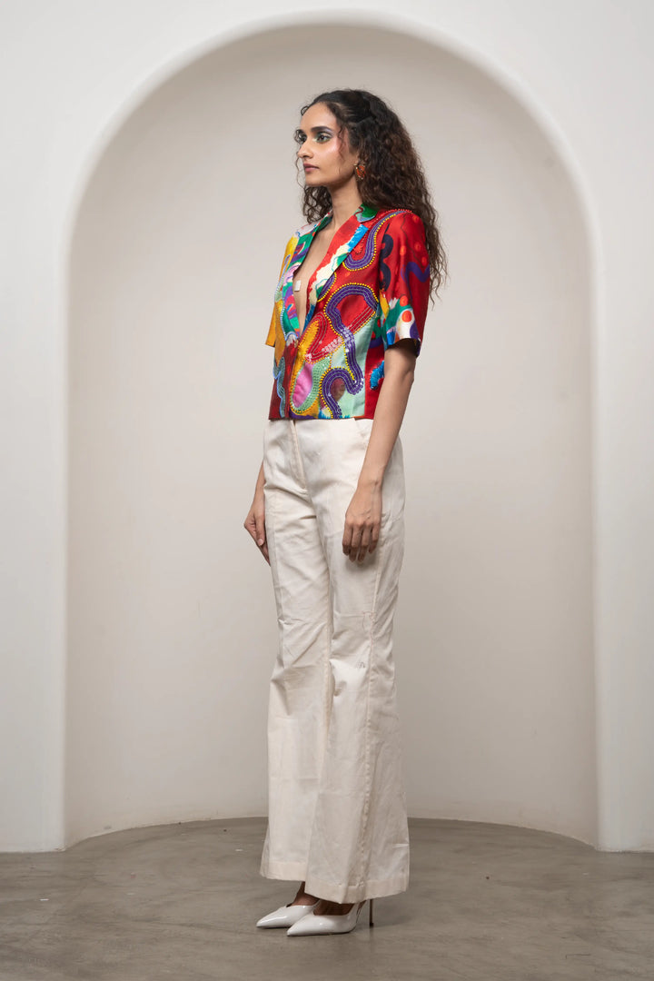 Alya Cropped Jacket Set