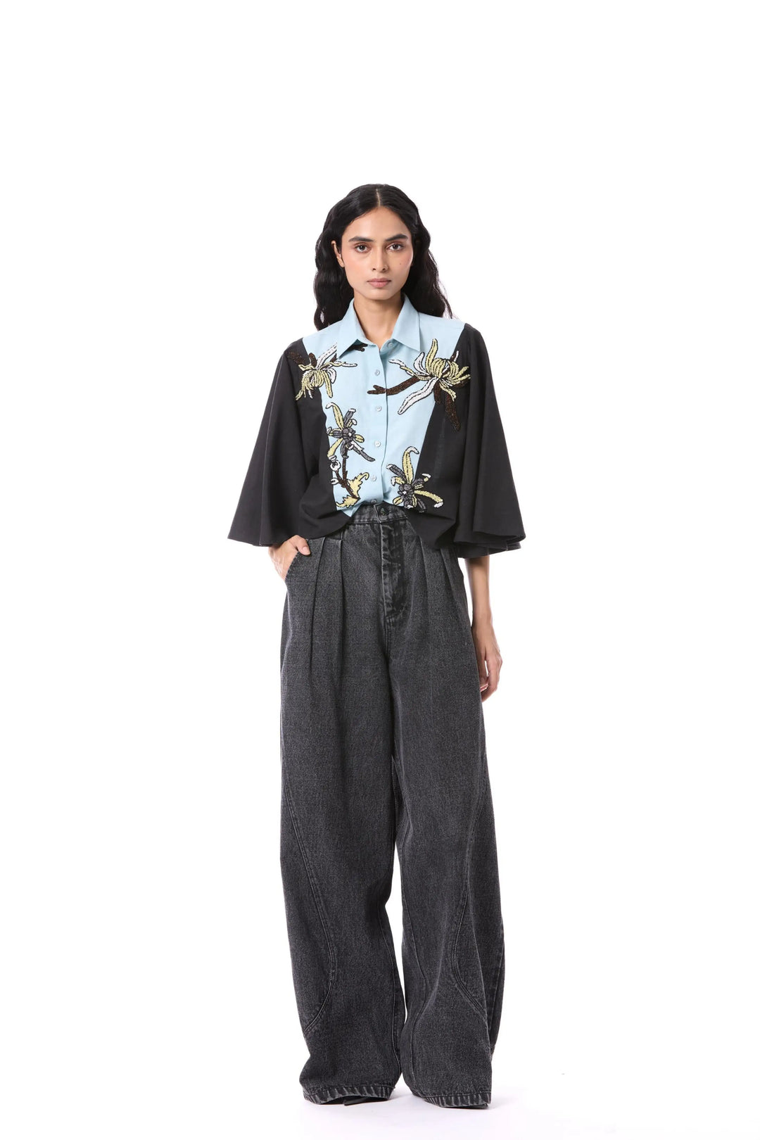 'Lunar Iris' Embellished Shirt
