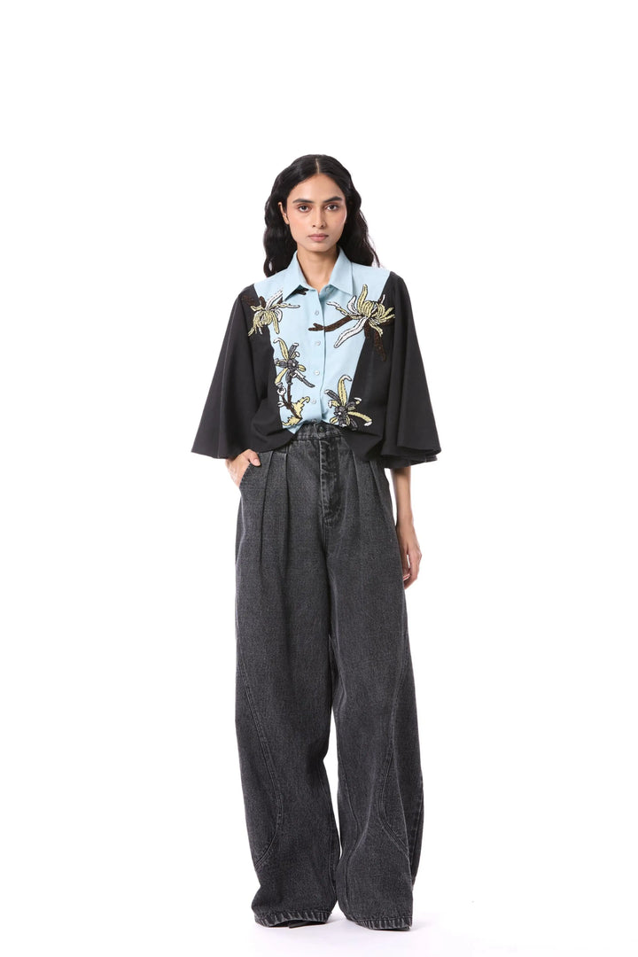'Lunar Iris' Embellished Shirt