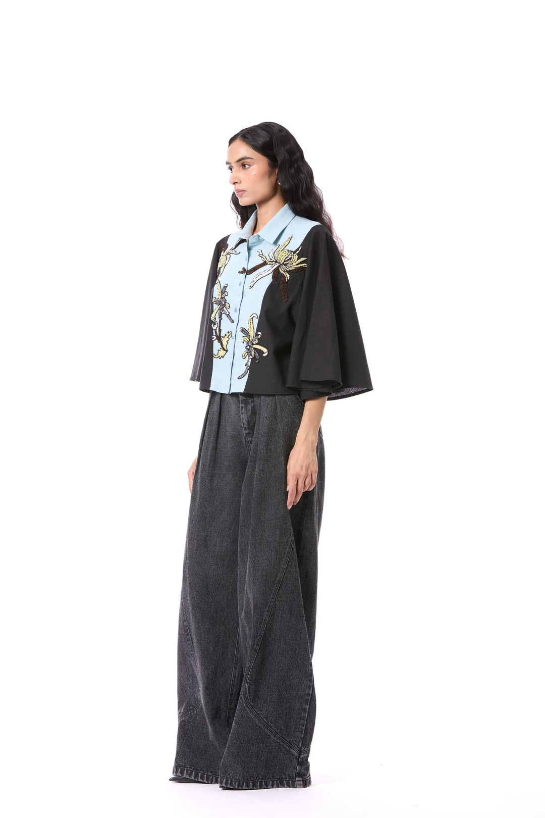 'Lunar Iris' Embellished Shirt