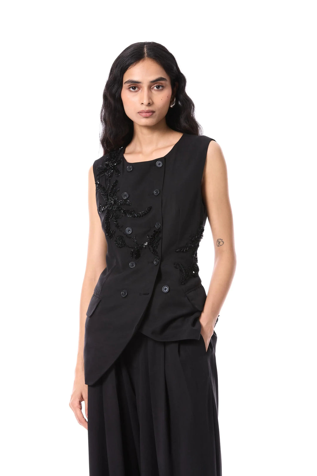 'Petal Punk' Embellished Vest