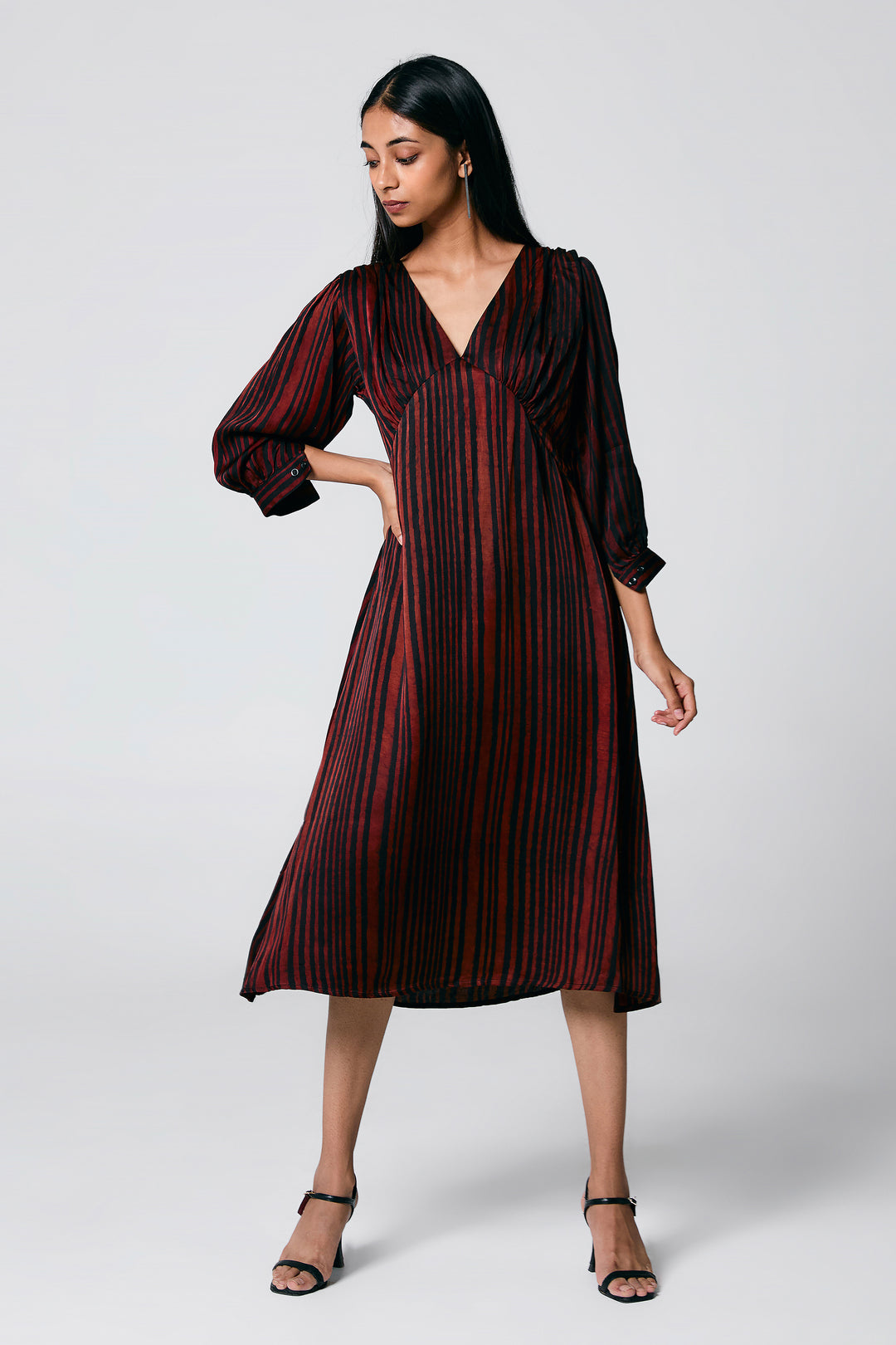 V NECK DRESS