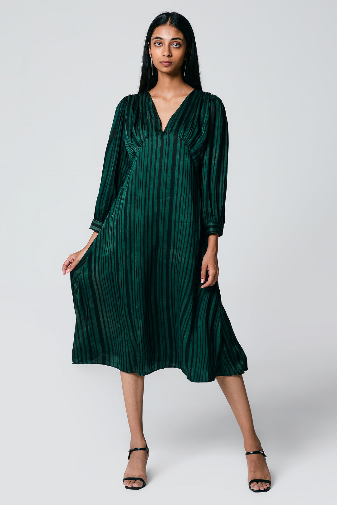 V NECK DRESS