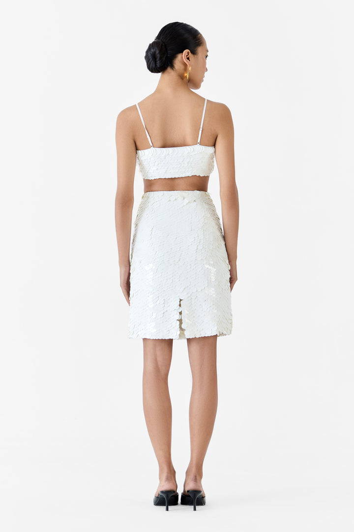 DIAMOND SEQUIN BUSTIER & SKIRT