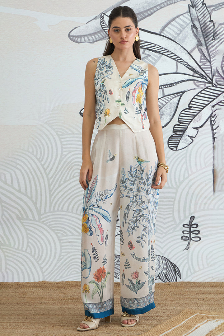 Jungle Waistcoat Top With Pants
