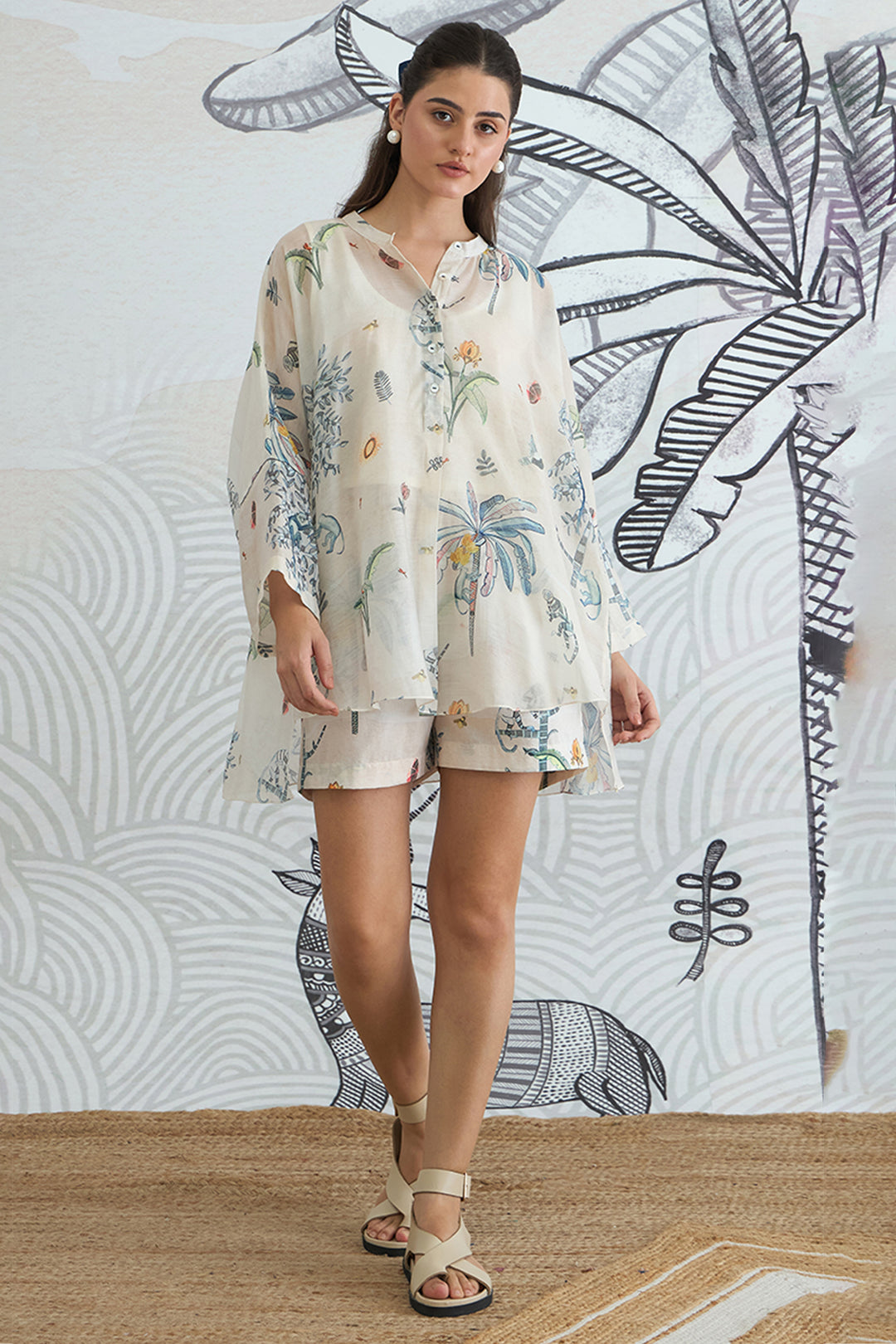 Jungle Namah Tunic With Shorts