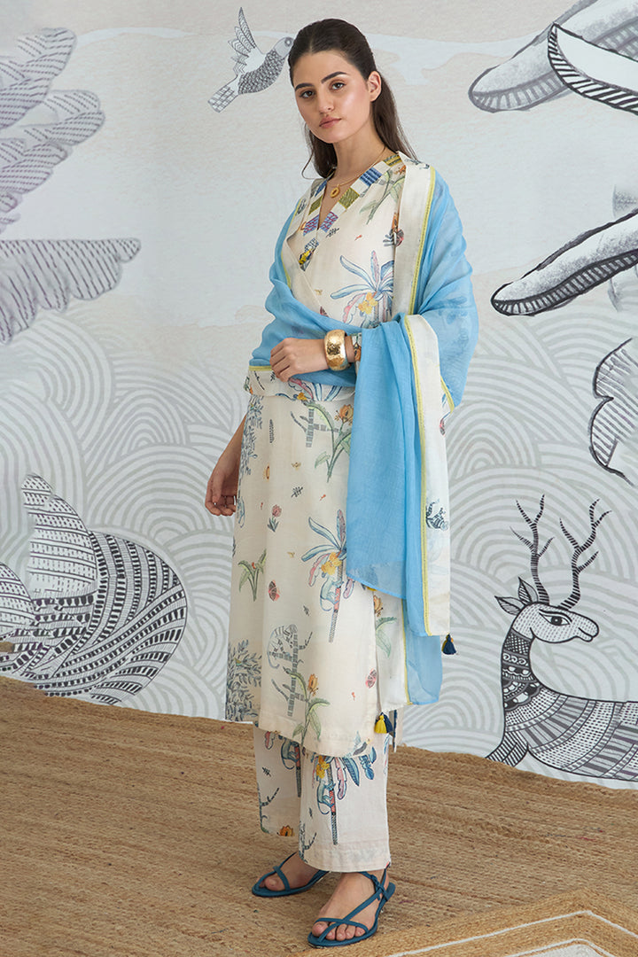 JUNGLE V-NECK KURTA SET